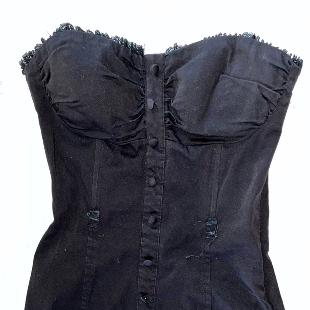 Black Lacy Bodycon Dress with Boning